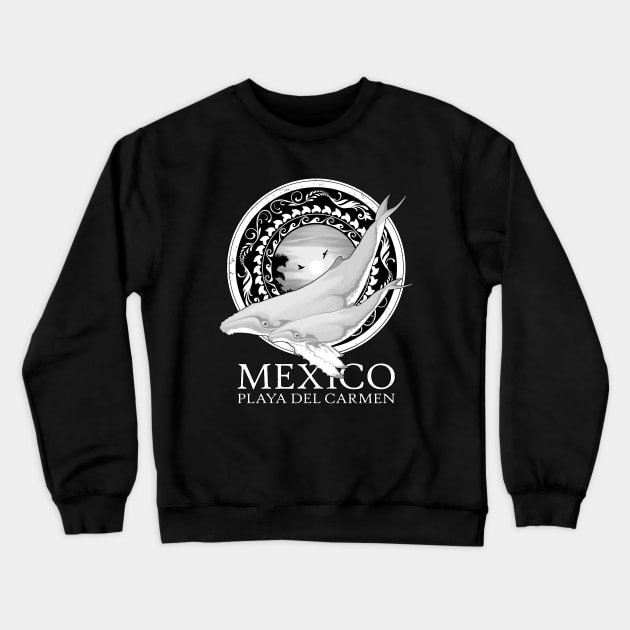 Humpback Whales Playa del Carmen Mexico Crewneck Sweatshirt by NicGrayTees